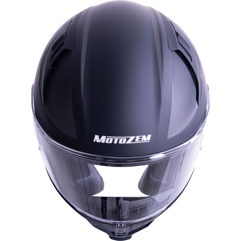 Мотоциклетна каска MotoZem Guardian, матово черна, за цял нос - мостра