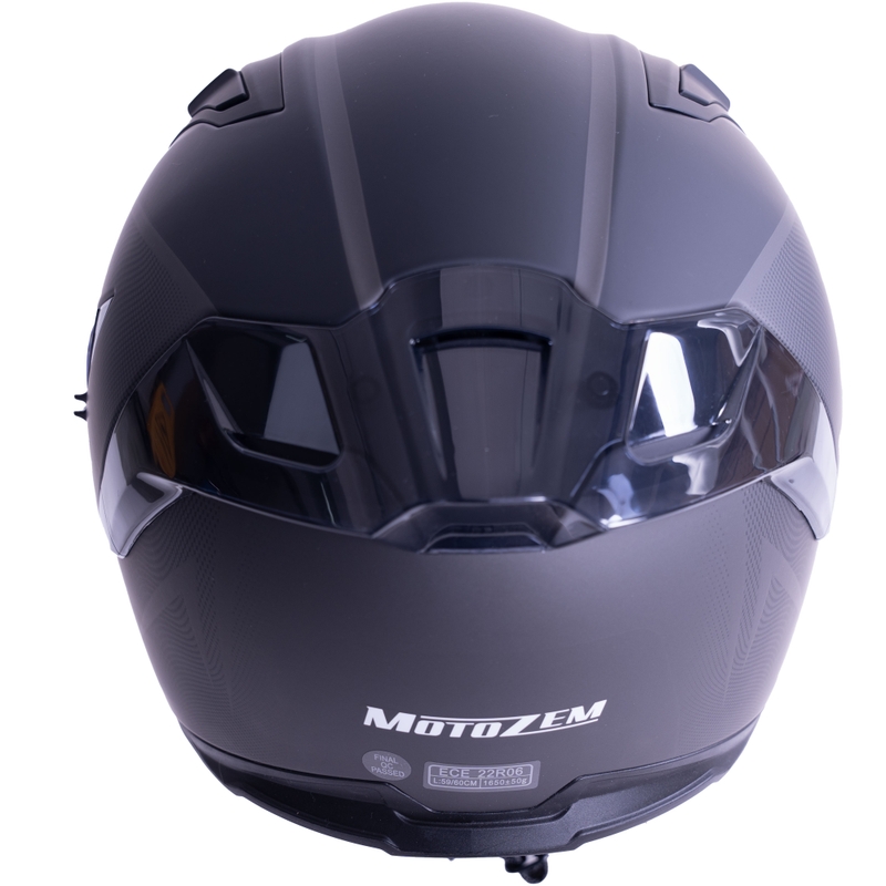 Мотоциклетна каска MotoZem Guardian, матово черна, за цял нос - мостра