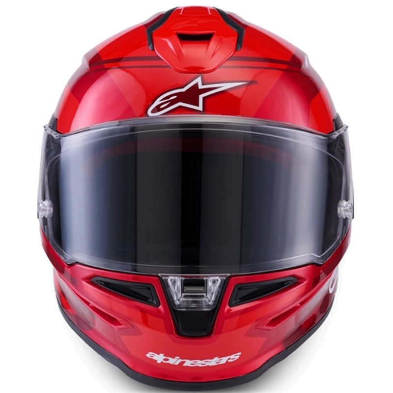 Alpinestars S-R7 A-Core мотоциклетна каска с пълно лице, червено-бяла