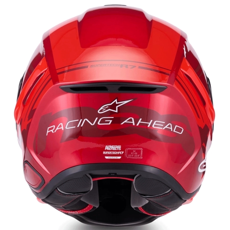 Alpinestars S-R7 A-Core мотоциклетна каска с пълно лице, червено-бяла