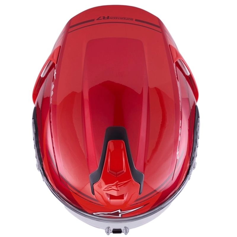 Alpinestars S-R7 A-Core мотоциклетна каска с пълно лице, червено-бяла
