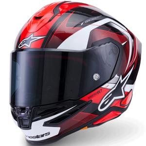 Alpinestars S-R7 Kinetis каска за мотоциклет с пълно лице, черно-червено-бяла