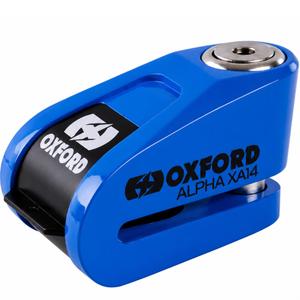 Заключващ механизъм за дискова спирачка Oxford Alpha Alarm XA14 - лимитирана серия, син