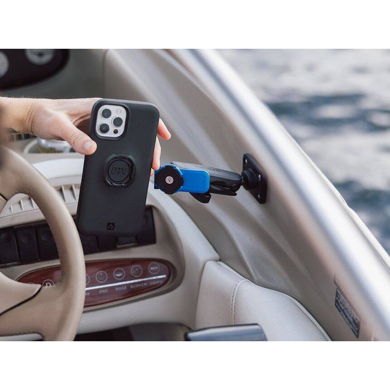 Quad Lock® 360 държач за телефон с лост за освобождаване, синьо-черен