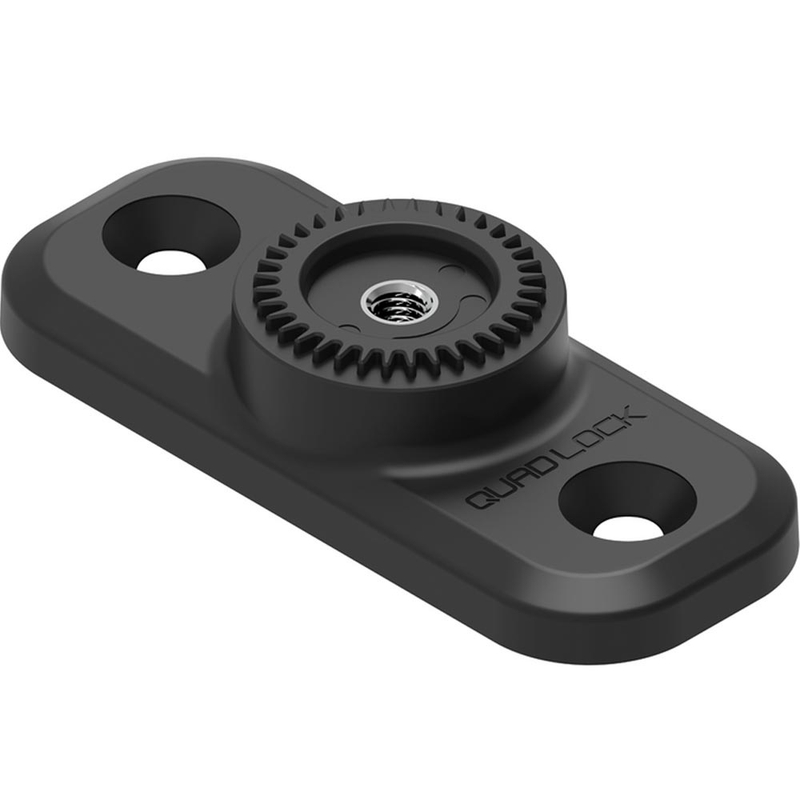 Quad Lock® 360 2-дупкова плоска правоъгълна основа, черна