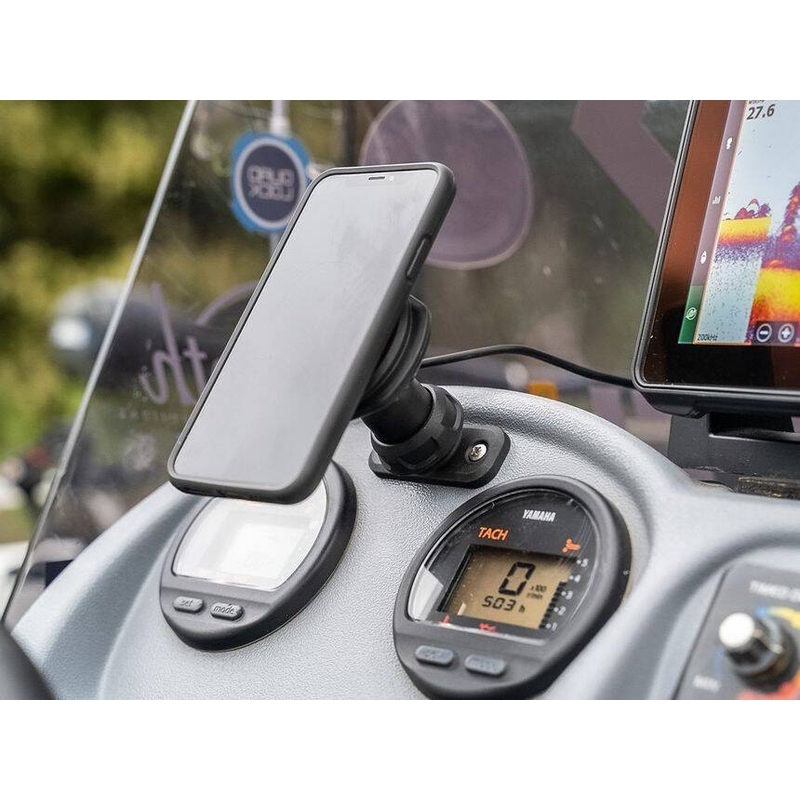 Quad Lock® 360 2-дупкова плоска правоъгълна основа, черна