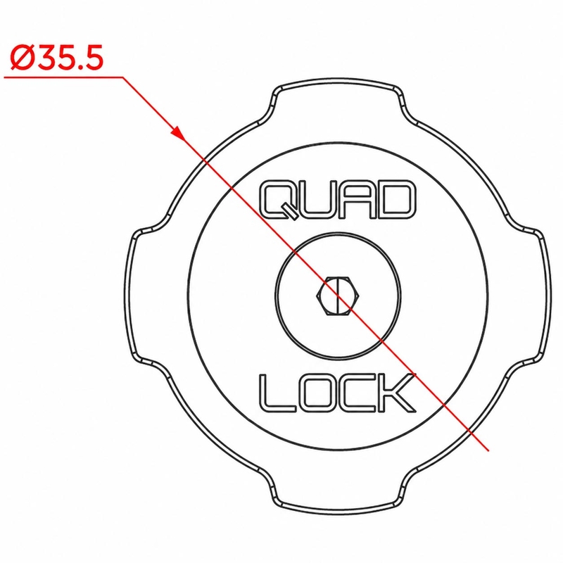 Quad Lock® Car - Адаптери за топка тип „топка“ черни