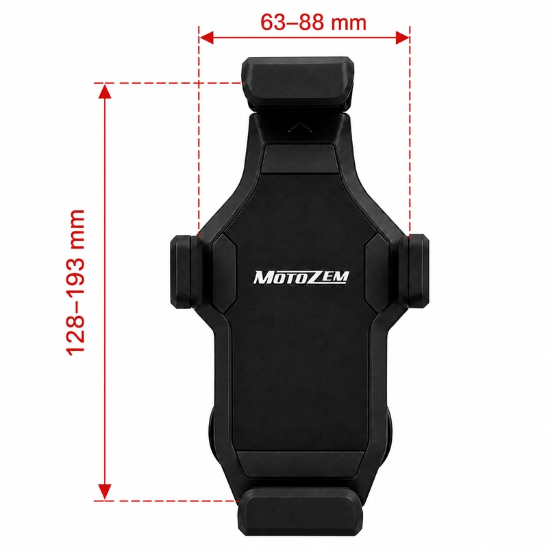 Антивибрационна стойка за мотоциклет с ключалка MotoZem Grip PRO черна