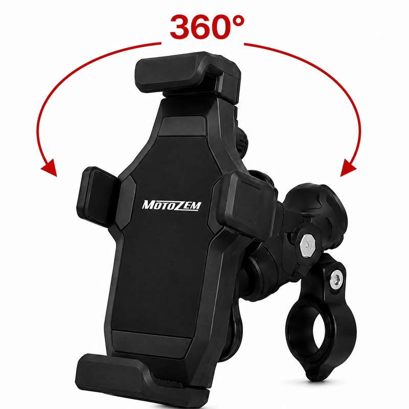 Антивибрационна стойка за мотоциклет с ключалка MotoZem Grip PRO черна