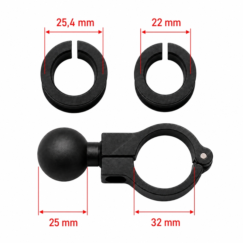 Антивибрационна стойка за мотоциклет с ключалка MotoZem Grip PRO черна