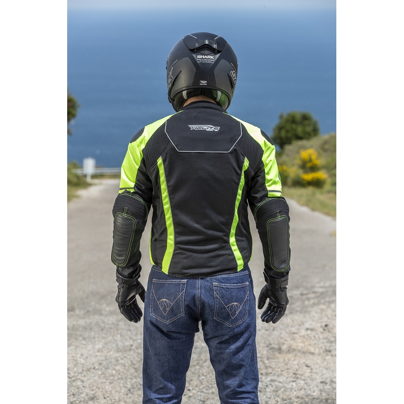 Яке с въздушна възглавница HELITE Vented black-fluo yellow
