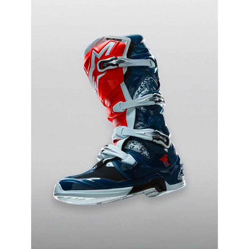 Мотокрос ботуши Alpinestars TECH 7 UNITY червено-бяло-синьо