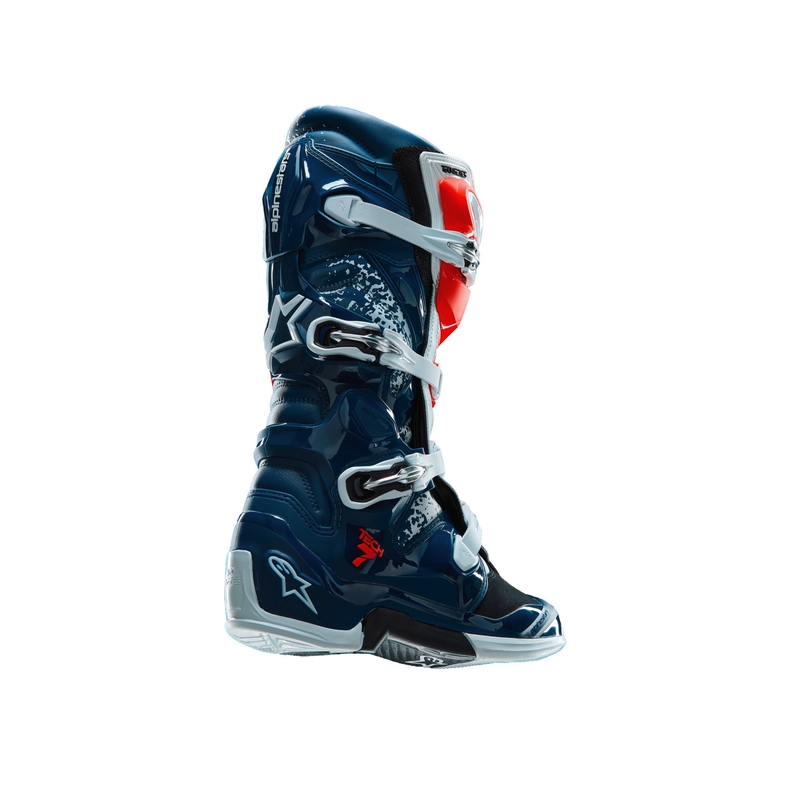 Мотокрос ботуши Alpinestars TECH 7 UNITY червено-бяло-синьо