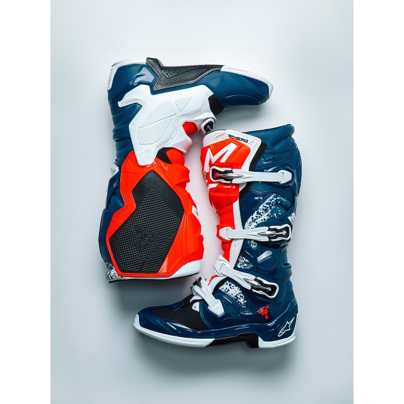 Мотокрос ботуши Alpinestars TECH 7 UNITY червено-бяло-синьо