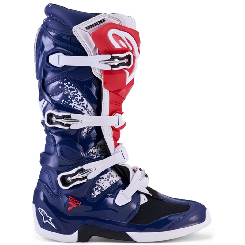 Мотокрос ботуши Alpinestars TECH 7 UNITY червено-бяло-синьо