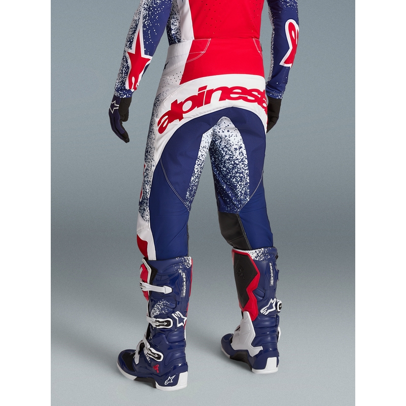 Мотокрос панталон Alpinestars Techstar Limited Edition Unity, червено-бяло-синьо