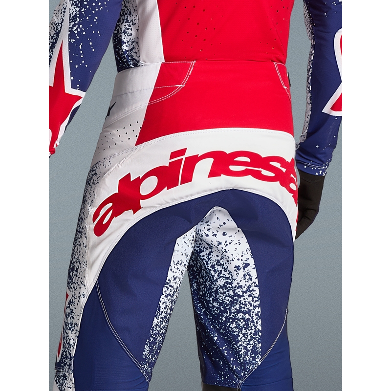 Мотокрос панталон Alpinestars Techstar Limited Edition Unity, червено-бяло-синьо
