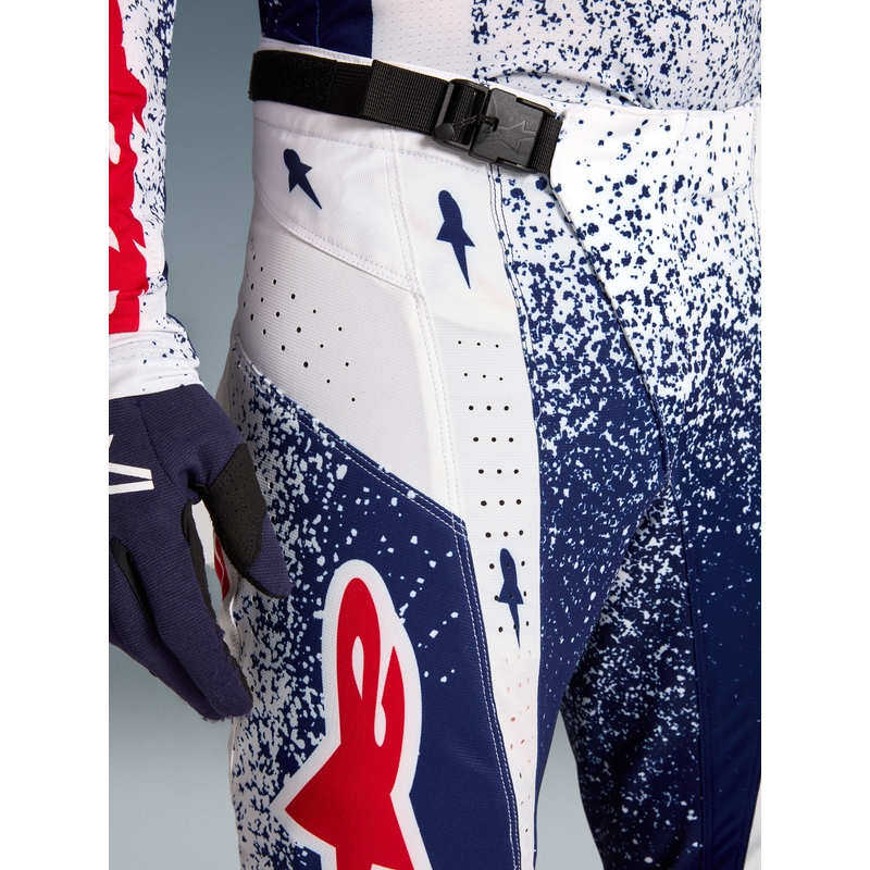 Мотокрос панталон Alpinestars Techstar Limited Edition Unity, червено-бяло-синьо