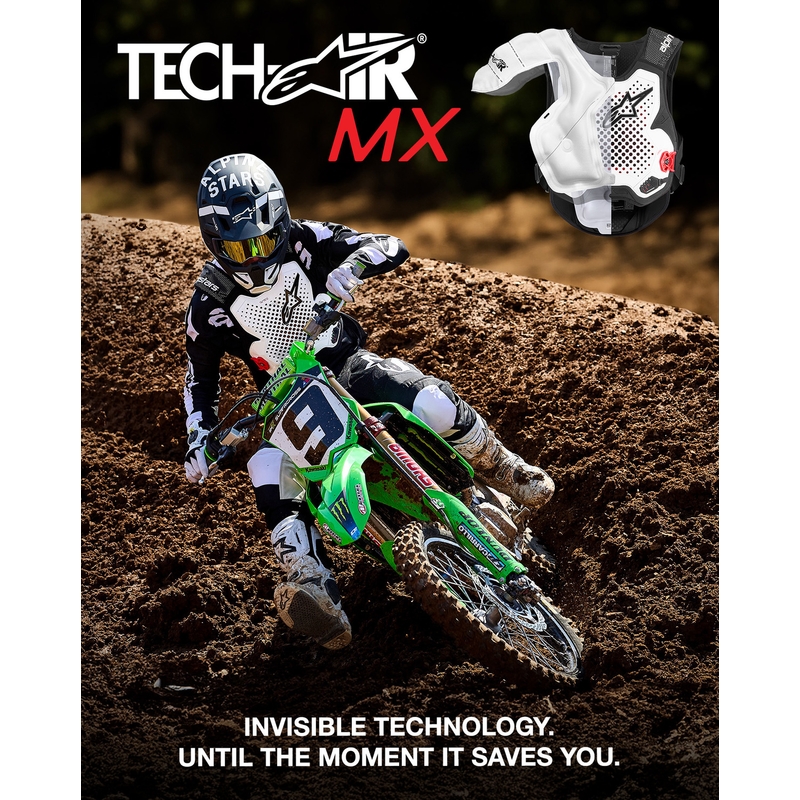 Жилетка Alpinestars TECH-AIR®MX Plasma с въздушна възглавница, бяло-черно-червена