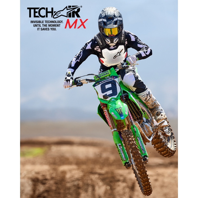 Жилетка Alpinestars TECH-AIR®MX Plasma с въздушна възглавница, бяло-черно-червена