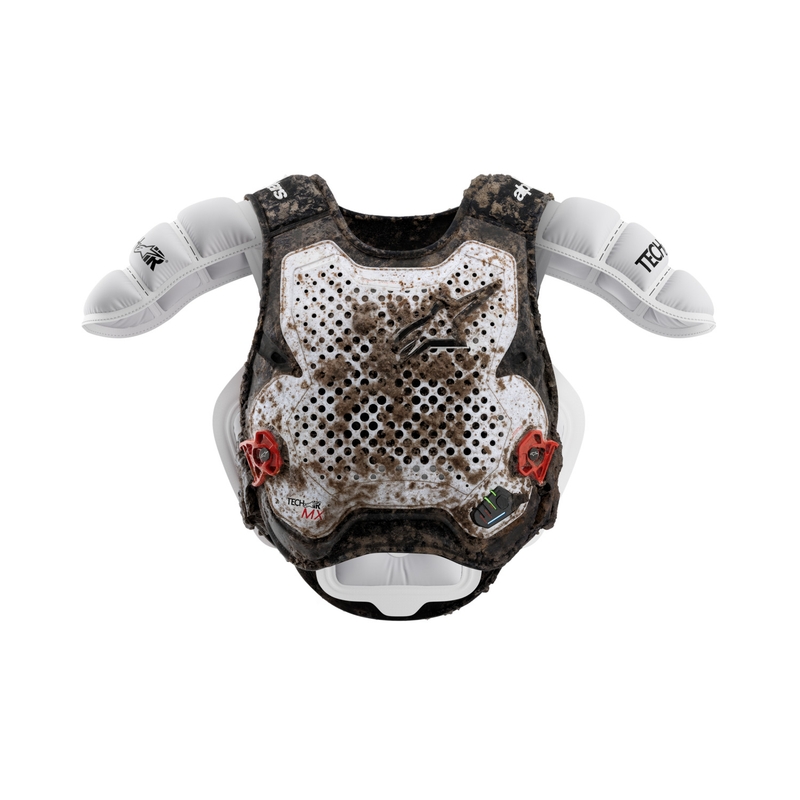 Жилетка Alpinestars TECH-AIR®MX Plasma с въздушна възглавница, бяло-черно-червена