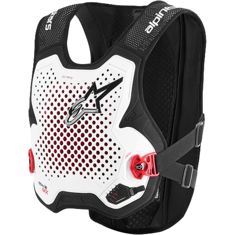 Жилетка Alpinestars TECH-AIR®MX Plasma с въздушна възглавница, бяло-черно-червена