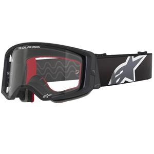 Очила за мотокрос Alpinestars Supertech Corp в черно и сиво с прозрачни стъкла