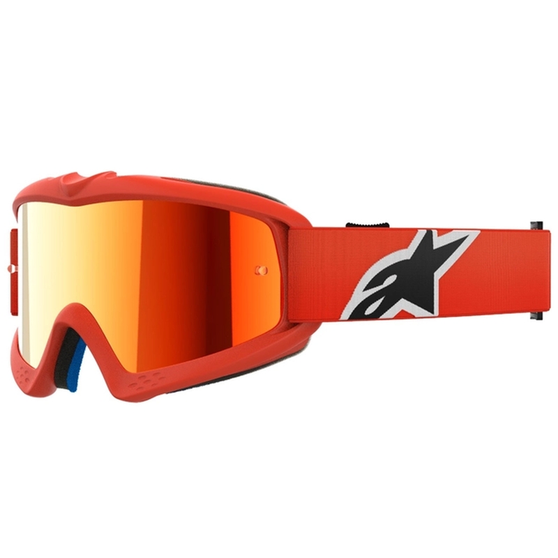 Alpinestars Vision Youth Corp детски очила за мотокрос оранжеви с огледални червени стъкла