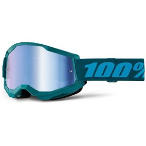 Очила за мотокрос 100% STRATA 2 New Stone blue (blue plexi)