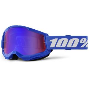 Очила за мотокрос 100% STRATA 2 New blue (red-blue plexi)