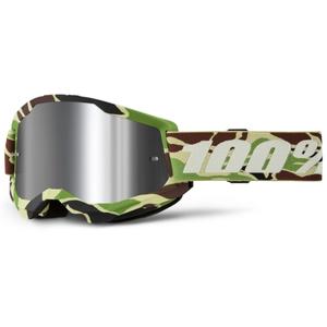 Очила за мотокрос 100% STRATA 2 New War Camo green (silver plexi)