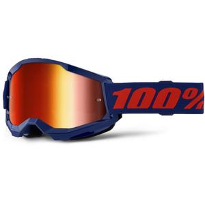 Очила за мотокрос 100% STRATA 2 New blue (red plexi)