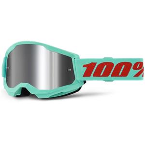 Очила за мотокрос 100% STRATA 2 New Maupiti green (silver plexi)