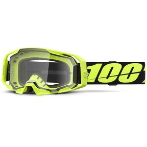 Очила за мотокрос 100% ARmatic Neon Yellow с прозрачен плексиглас