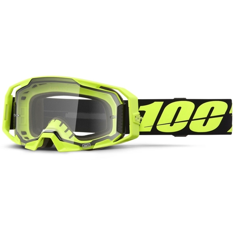 Очила за мотокрос 100% ARmatic Neon Yellow с прозрачен плексиглас
