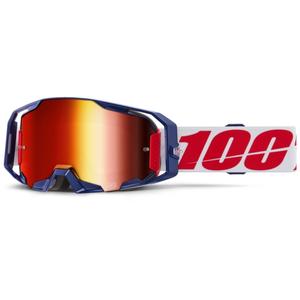 Очила за мотокрос 100% ARmatic Mach Z с червен плексиглас