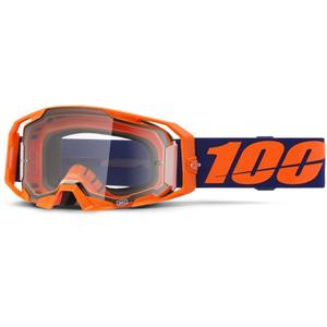 Очила за мотокрос 100% ARmatic Neon Orange с прозрачен плексиглас