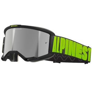 Alpinestars Vision 5 Hollow сиво-флуорово-жълти очила за мотокрос с огледален сребърен плексиглас