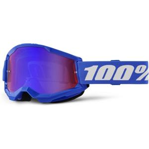 Детски очила за мотокрос 100% STRATA 2 blue red-blue plexi