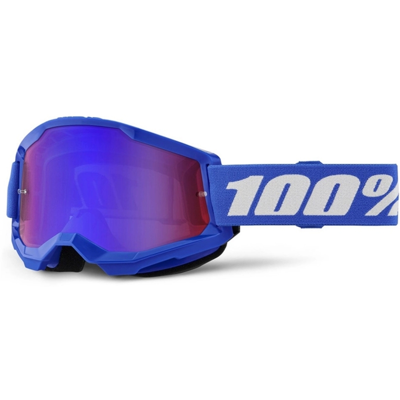 Детски очила за мотокрос 100% STRATA 2 blue red-blue plexi