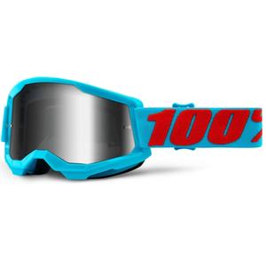 Очила за мотокрос 100% STRATA 2 Summit blue (сребрист огледален плексиглас)