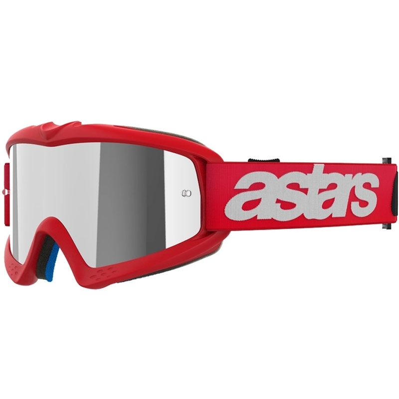 Alpinestars Vision Youth Blaze червени детски очила за мотокрос с огледални сребърни лещи