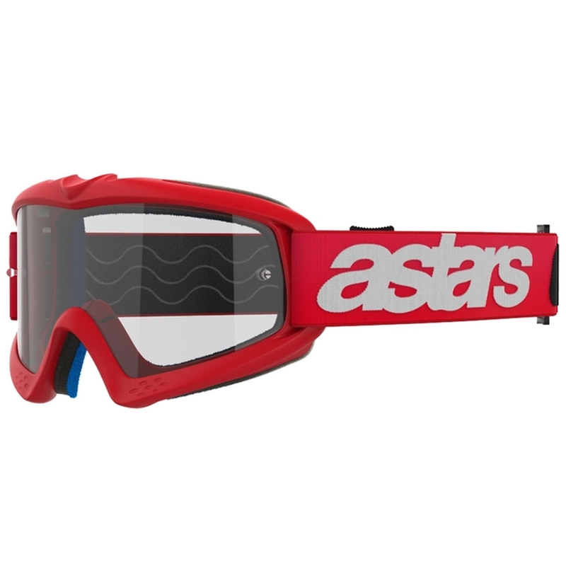 Alpinestars Vision Youth Blaze червени детски очила за мотокрос с прозрачни лещи