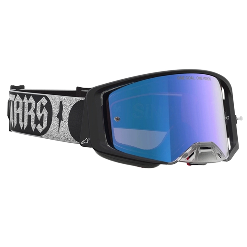 Мотокрос очила Alpinestars Supertech Atrox черно-сребристо