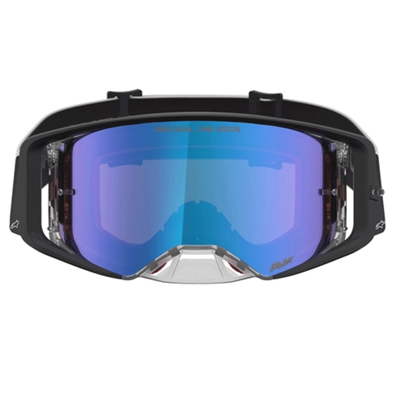 Мотокрос очила Alpinestars Supertech Atrox черно-сребристо