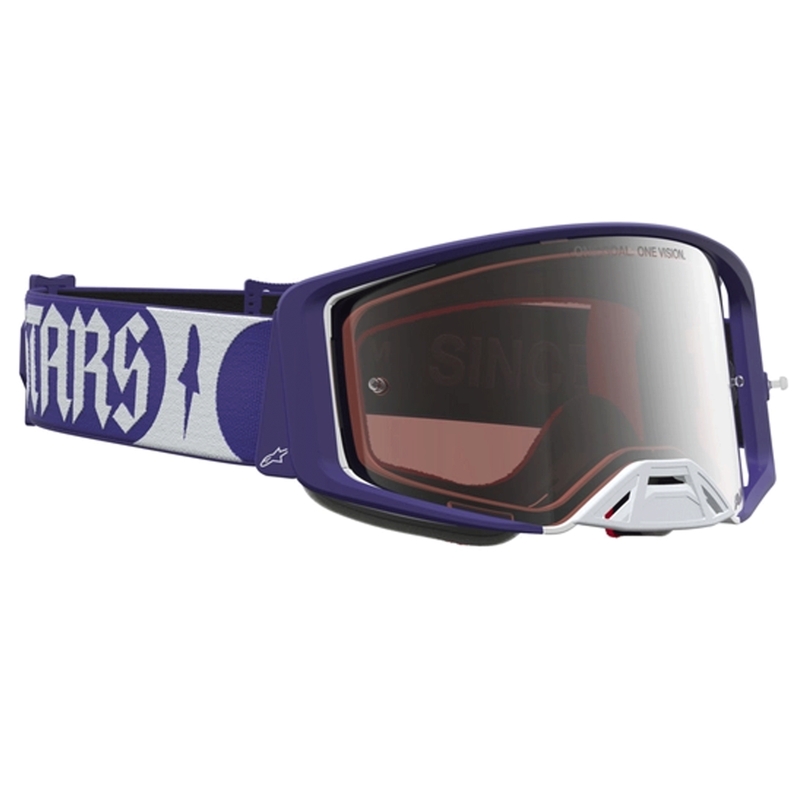 Мотокрос очила Alpinestars Supertech Atrox синьо-бели