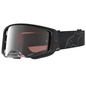 Мотокрос очила Alpinestars Supertech Cloak черни с огледално-сребрист плексиглас