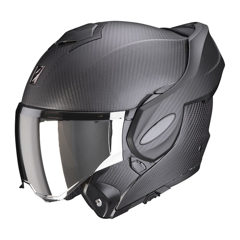 Каска Scorpion EXO-TECH EVO Carbon, сгъваема, матово черна - II. качество