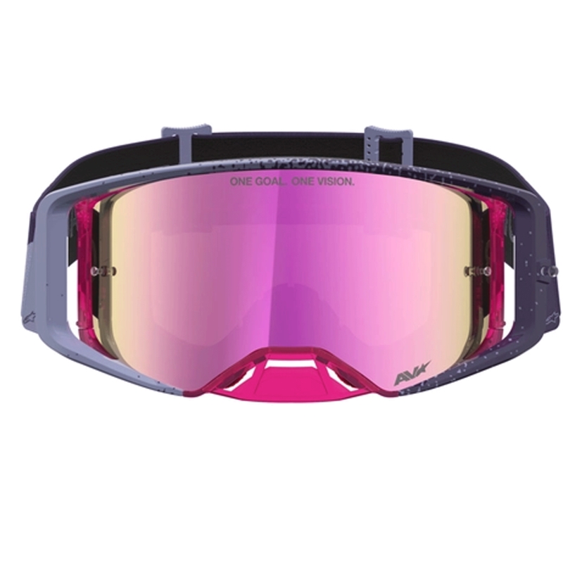 Мотокрос очила Alpinestars Supertech Hiten, лилаво-червени