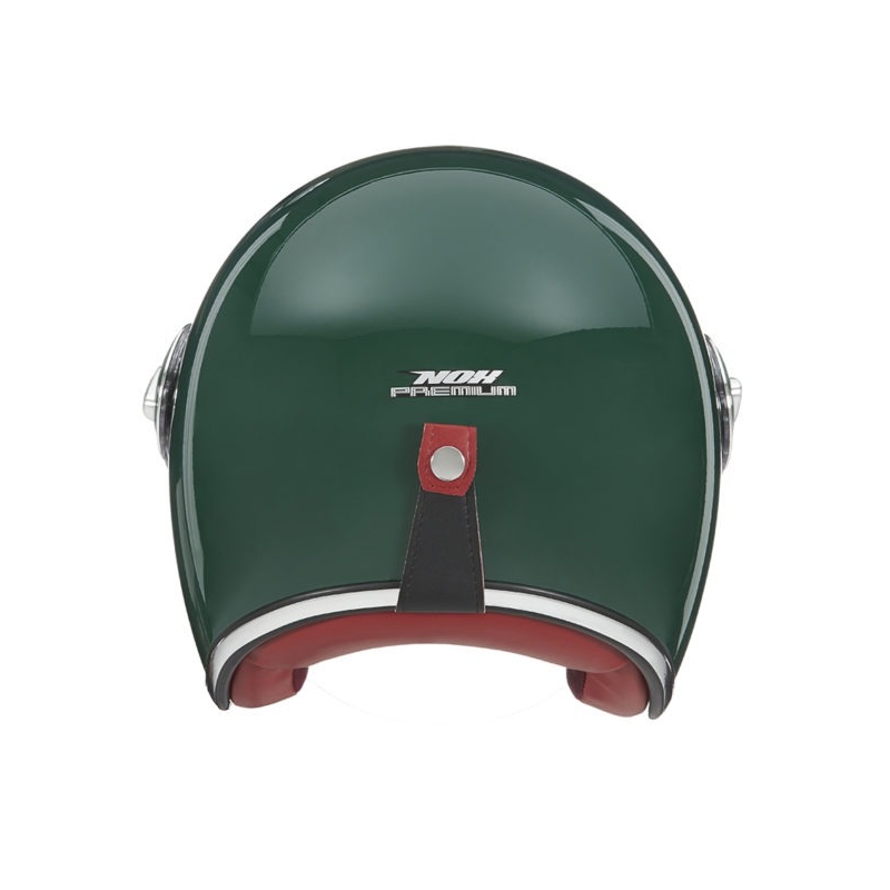 Отворена мотоциклетна каска NOX PREMIUM Heritage green - II. качество